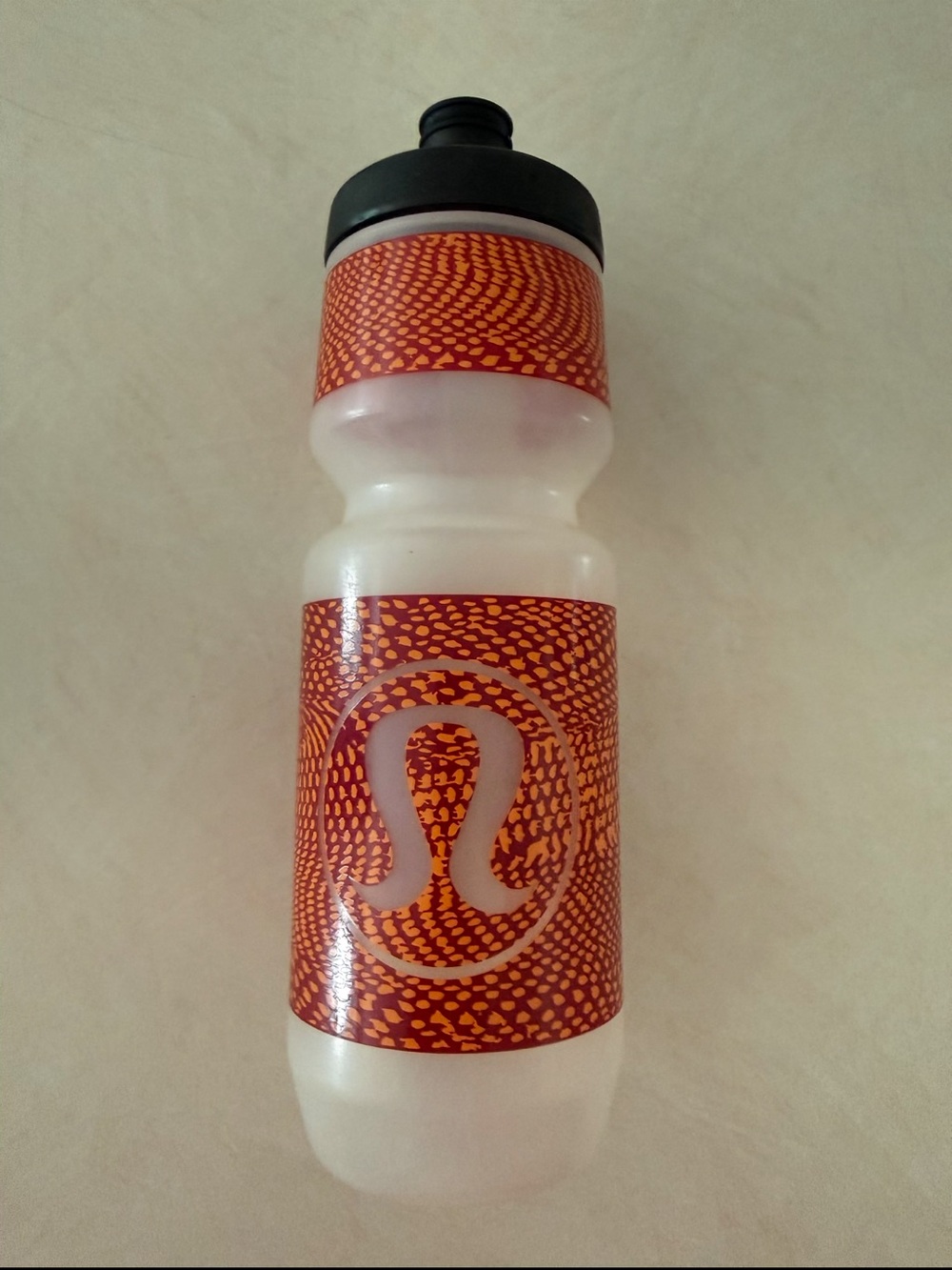 lululemon athletica Orange Patterned Logo Sports Bottle